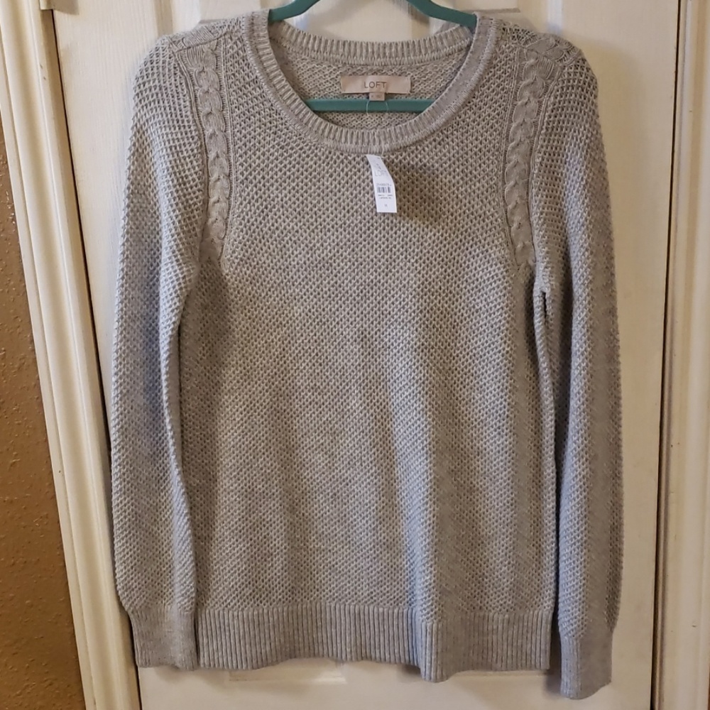 Gray knit sweater